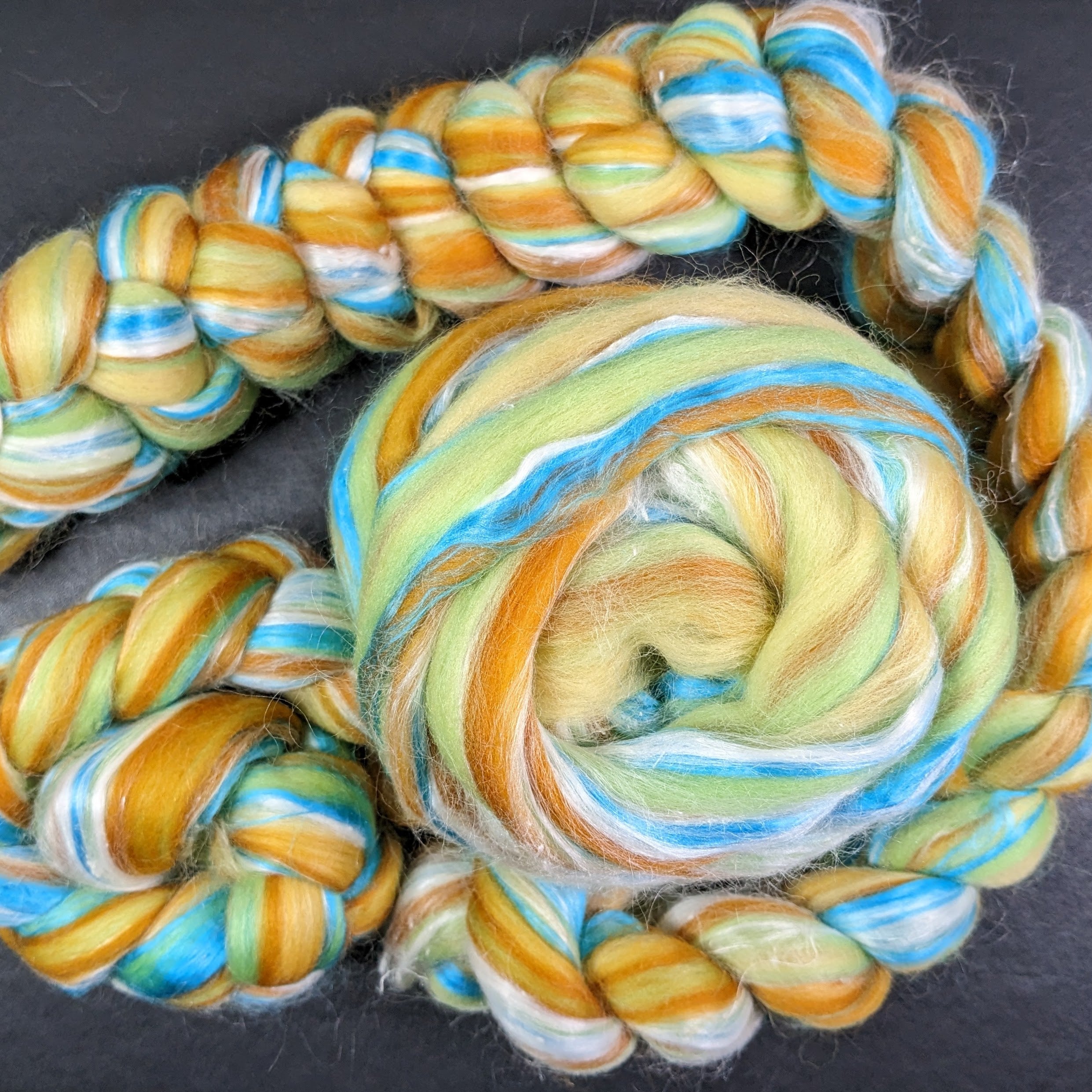 Pina Colada [Merino/Mulberry Silk/Pineapple - 23 Microns - Combed Top]