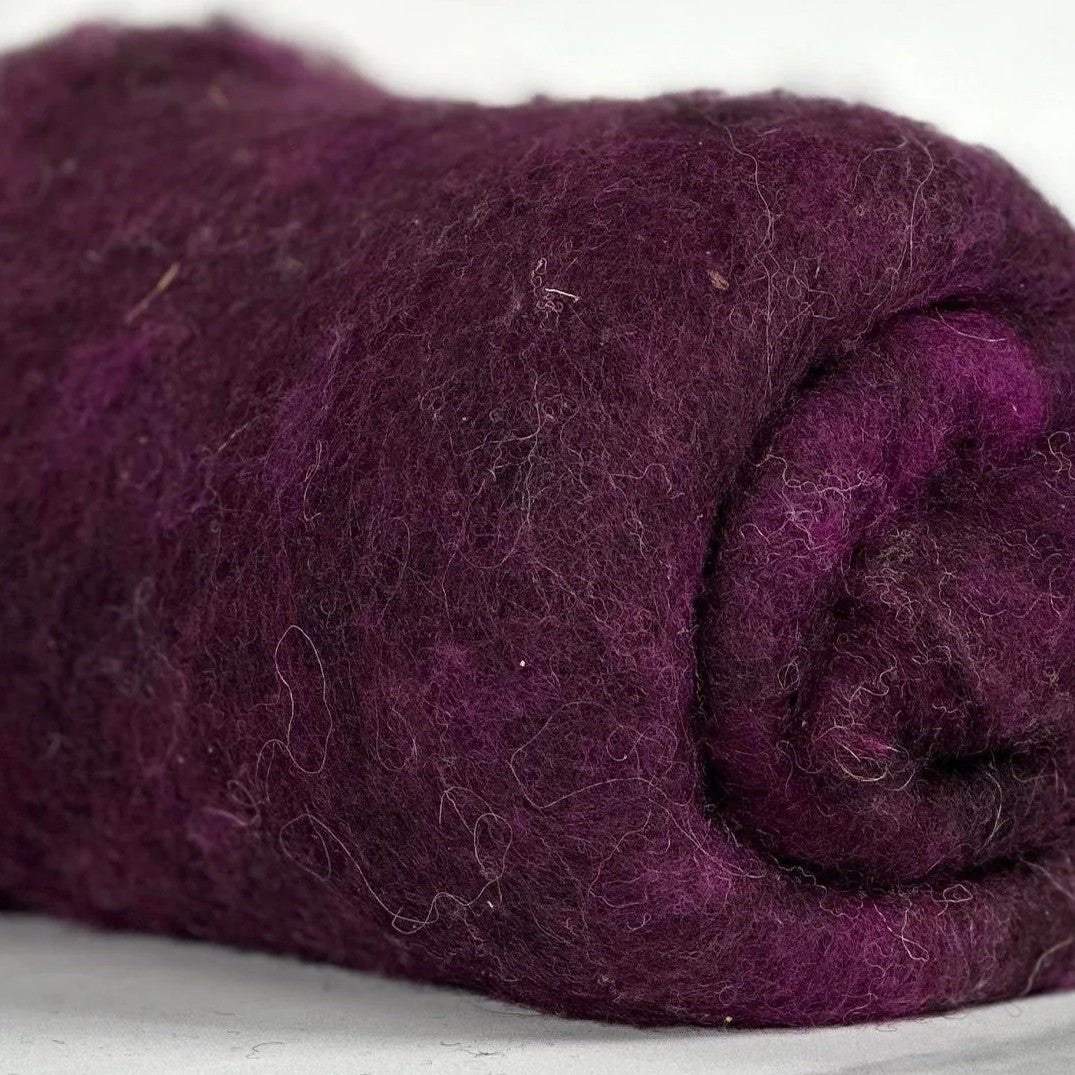 Plum [Kent Romney / Welsh - 30-32 Microns - Carded Batt]