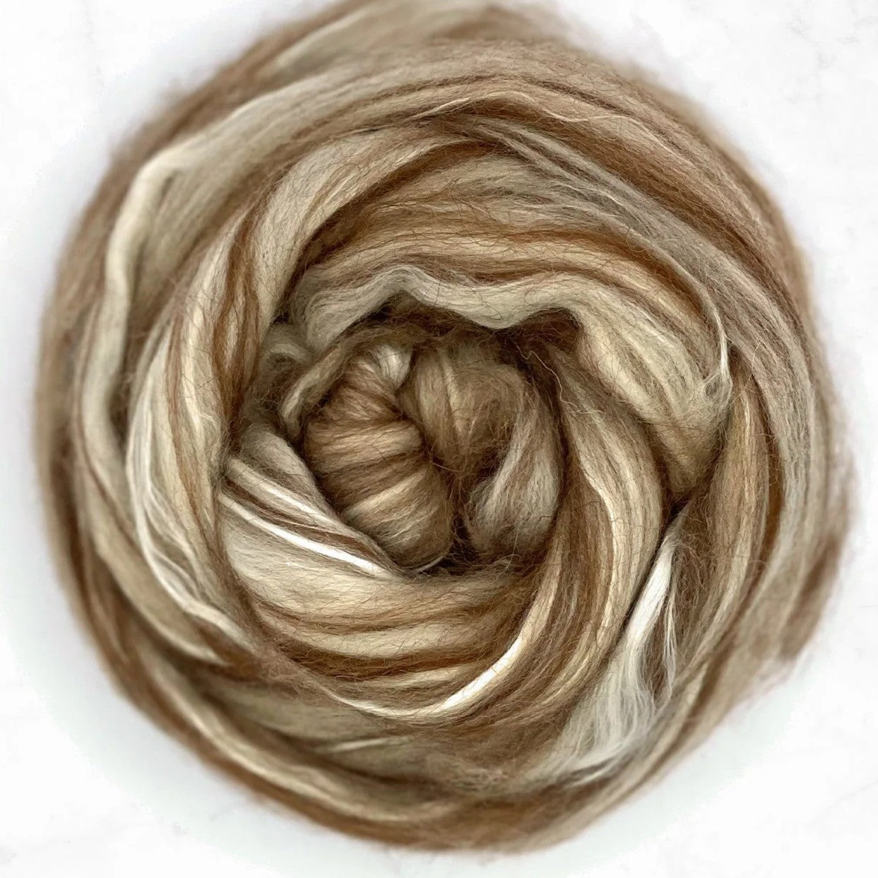 Coffee Delight [Merino/Brown Alpaca/Mulberry Silk - Combed Top]