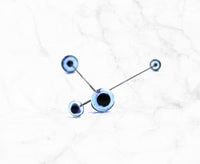 Glass Eyes on Sticks - Blue