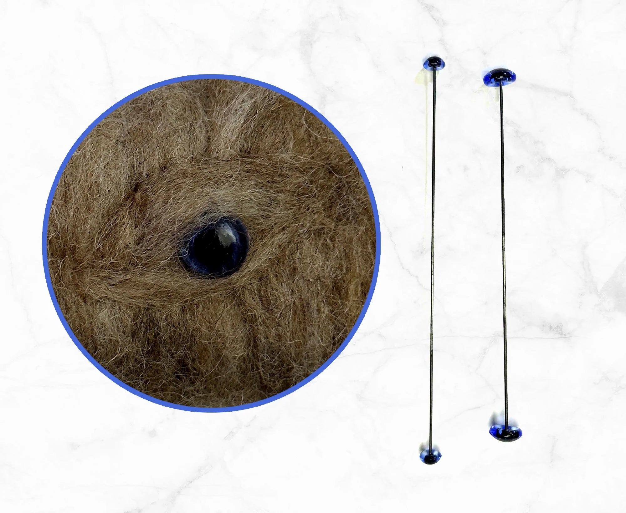 Glass Eyes on Sticks - Blue