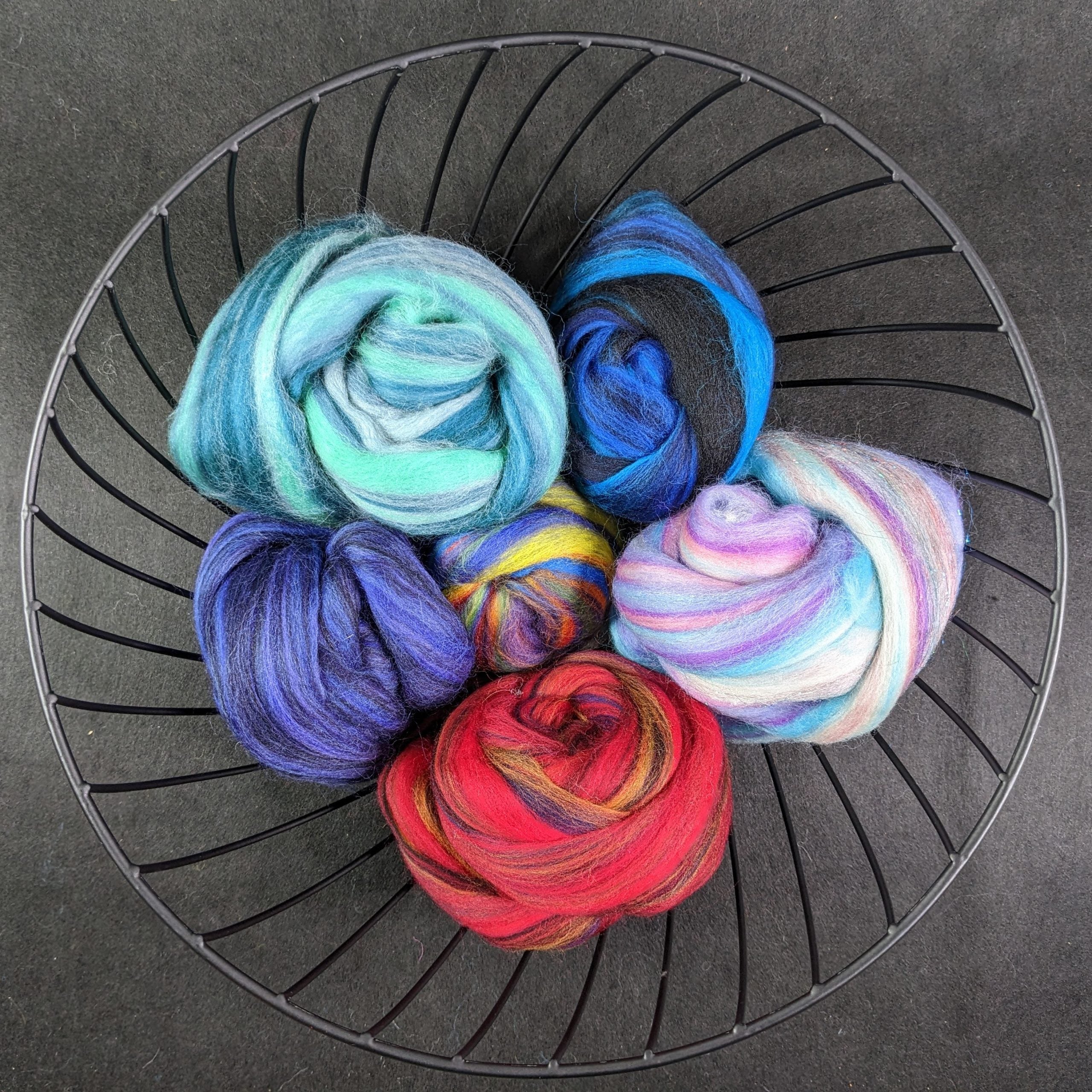 Fibre Bundle - Multi Colour 6 Pack [Merino - 19-23 Microns - Combed Top]