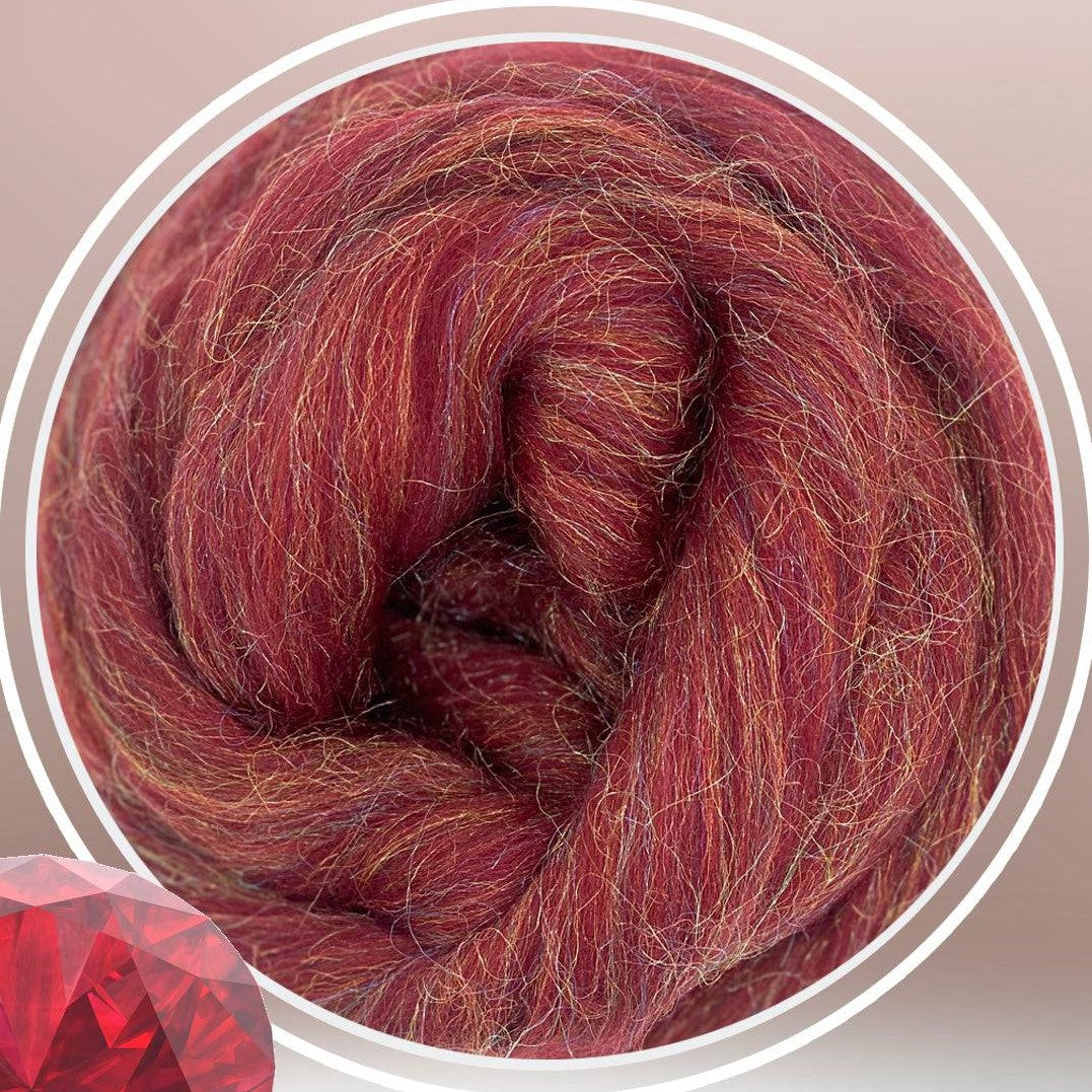 Glitzy Ruby [Merino/Trilobal Nylon - Combed Top]