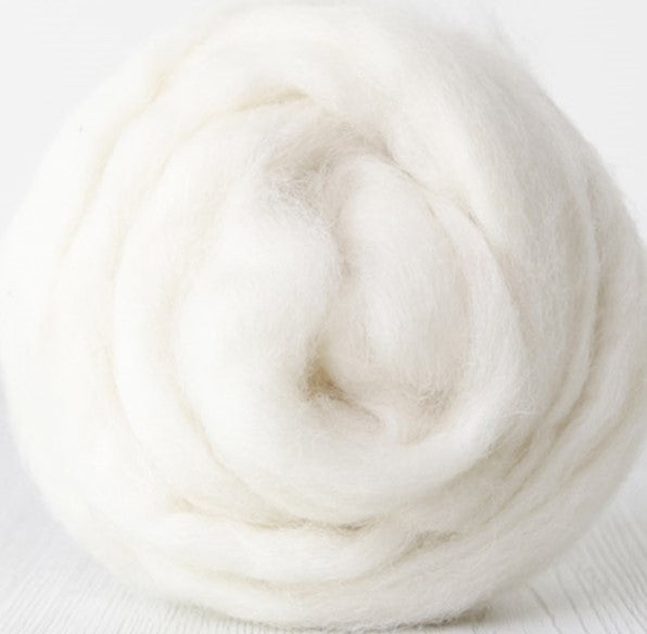 Natural White [Coopworth/Corriedale - 27 Microns - Carded Sliver]