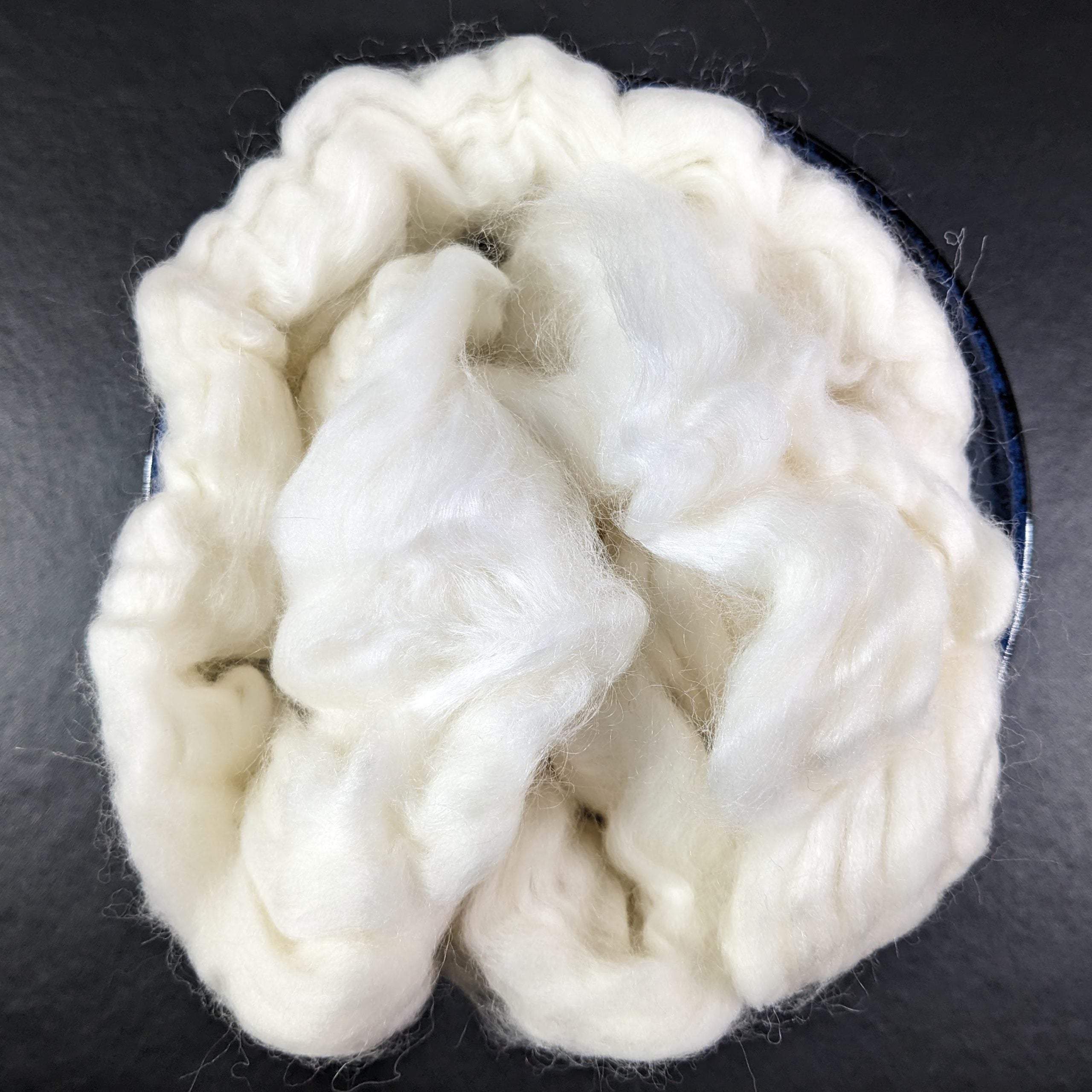 Natural White [Merino/Mohair - 22.5-25 Microns - Combed Sliver]