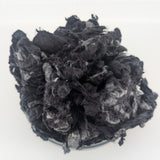 Recycled Silk Fibre - Black - Grey